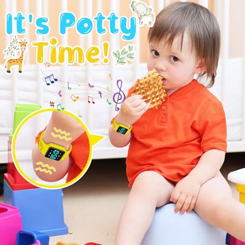 Image of Potty Training Watch for Toddlers with Countdown, Magnetic Charging, Flashing Lights, Fun Music or Vibration Alerts - Waterproof Interactive Toilet Training Reminder for Boys & Girls Ages 2-9