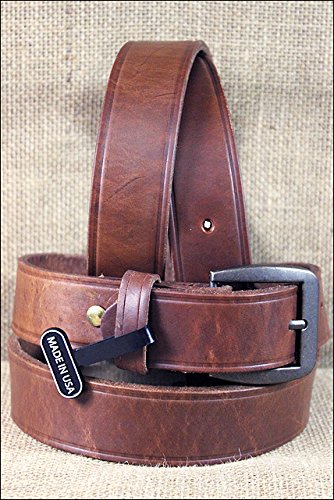 3D 1 1/2" Brown Men's Western Basic Belt2