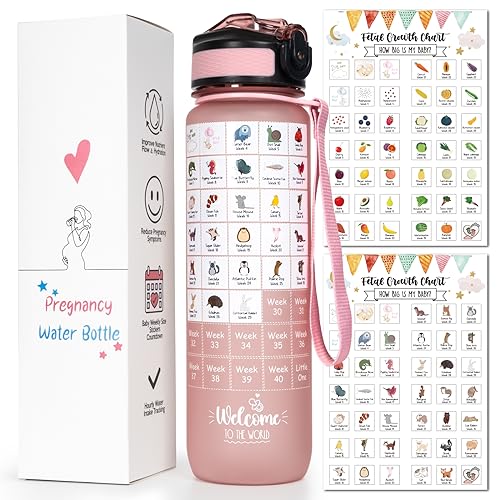 Pregnancy Water Bottle Tracker Black