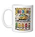 Funny School Battery Life Of A Bus Driver Back To School Ceramic Mug, White