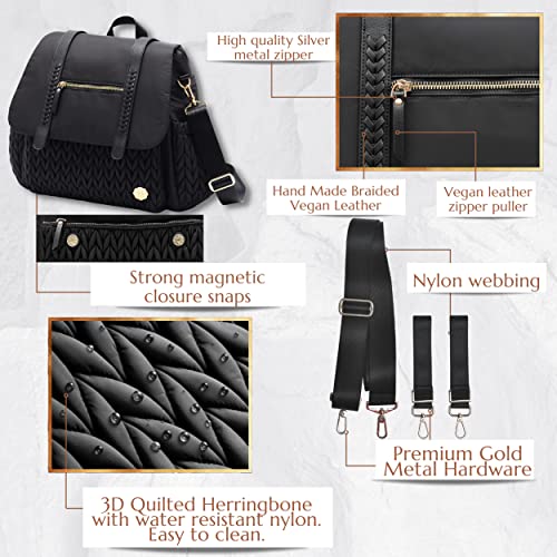 Sewboo Diaper Bag Backpack Large Capacity Convertible Travel Back Pack Lightweight Maternity Baby Changing Bag Waterproof And Stylish With Changing Pad Baby Bag For Mom And Girl #TOP2