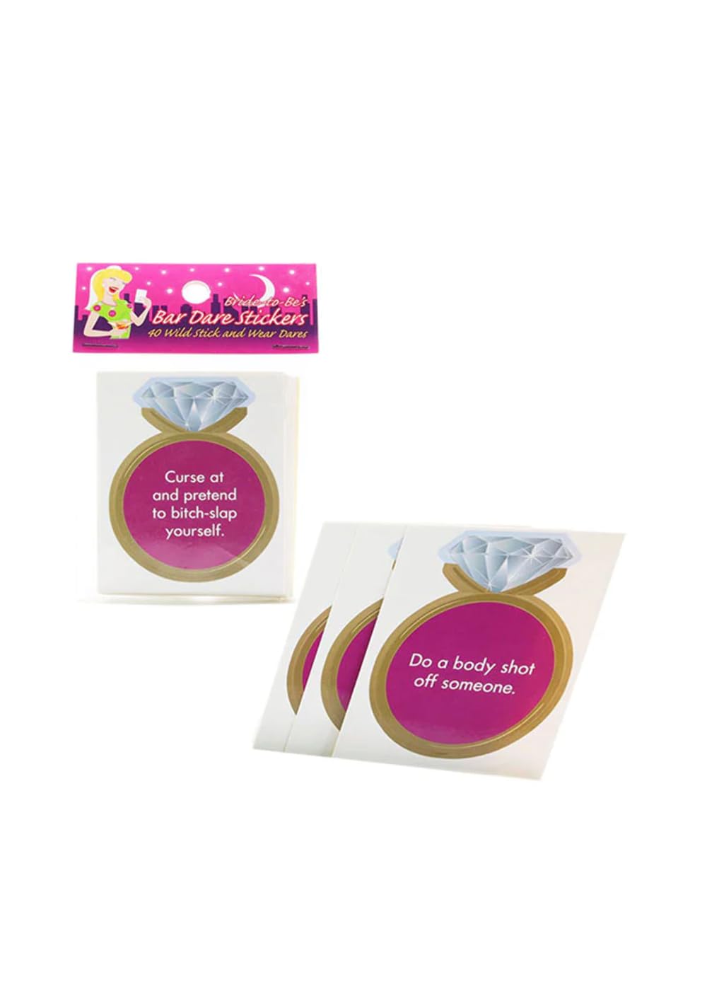 Kheper Games Bride to Be Bar Dares Stickers Multi, One Size