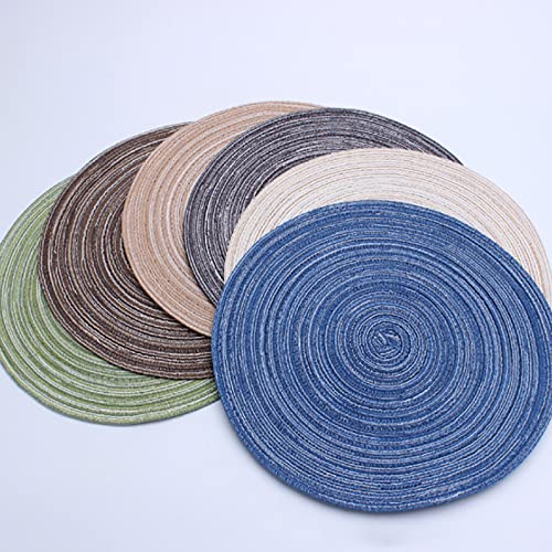 Sets de table ronds coton tressé beige protégez votre table des rayures - 7