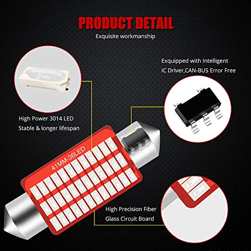 Bulbo LED 2112 Uniforme Azul 36SMD 10 pzas miniatura 2