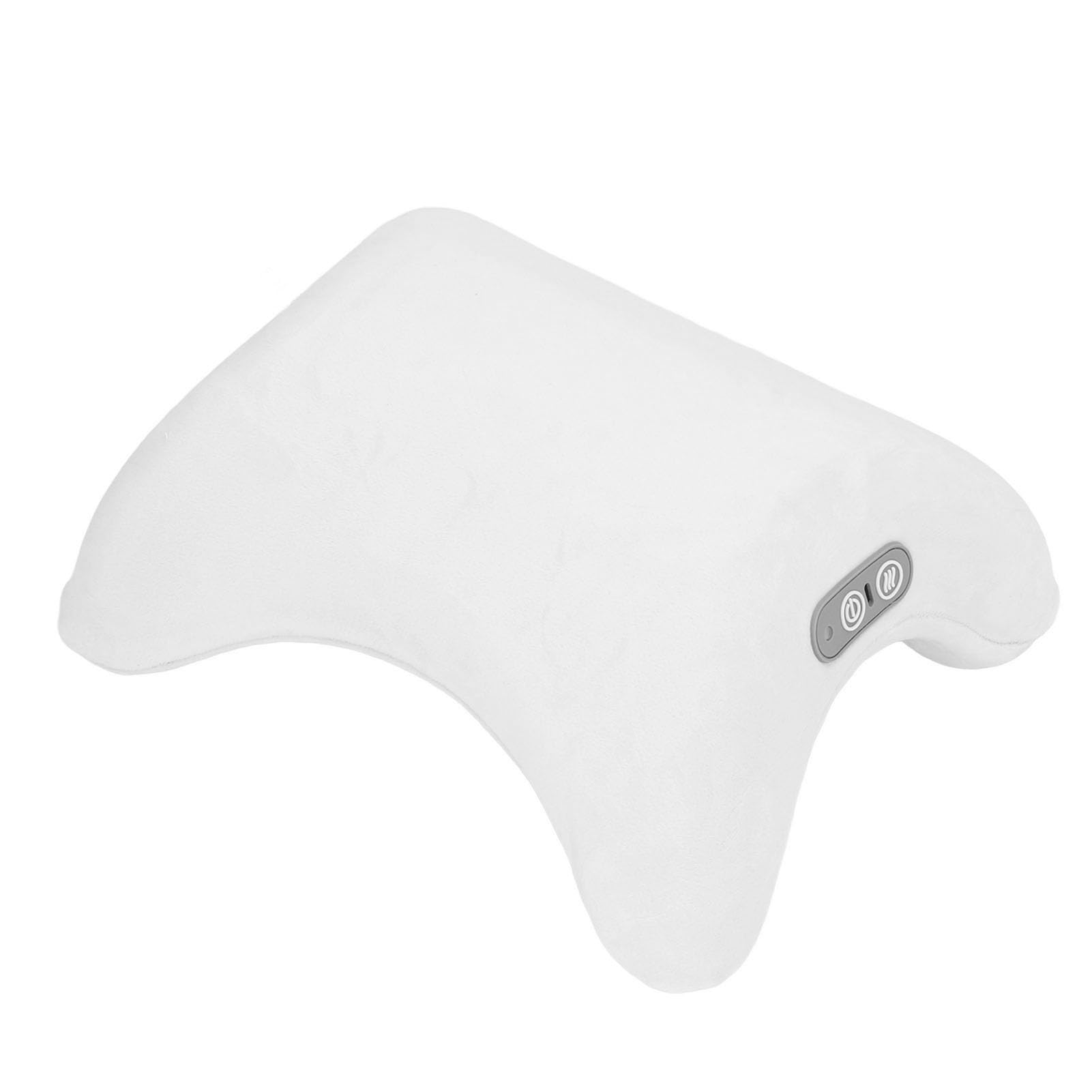 Hztyyier Cuscino per Massaggio Elettrico Portatile per Collo e Schiena con Calore e Vibrazioni - Costruzione in ABS (GREY)