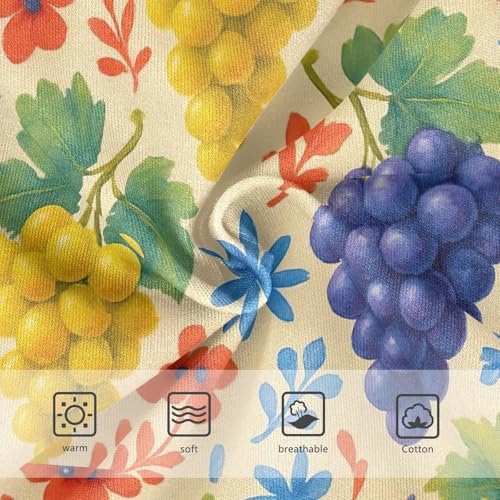 Joisal Purple Yellow Grapes Beige Girls Underwear Toddlers 2t Cotton Little Girl Panties Artistic Undies Kids Briefs3