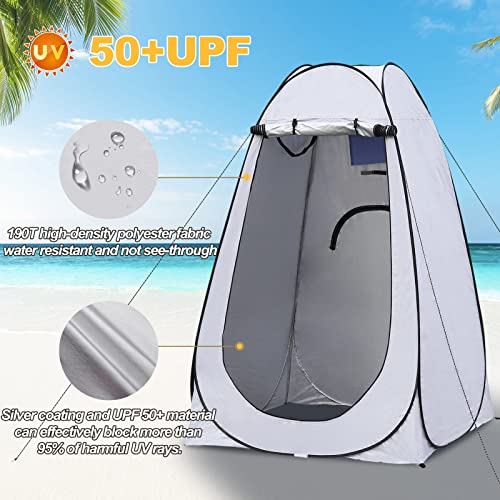 Miniatura 4 de Clipop Tienda De Ducha Camping, Tienda De Campaña De Privacidad Antirayos Uv Tienda De Vestuario Con Ventana Bolsillo Y Bolsa De Transporte