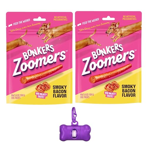 Bonkers Zoomers Smoky Bacon Flavor Soft & Chewy Treats for Dogs