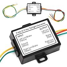 2-to-3 Wire Vehicle Trailer Wiring Converter, Tail Light Adapter for Trailers 2-to-3 Wire Splice Converter for Towing Trailers, Campers, Or Boats