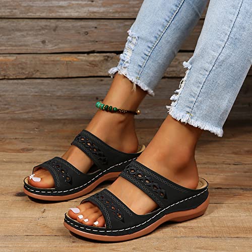 Sandálias ortopédicas femininas casuais para vestidos, saias jeans, saias e calças curtas