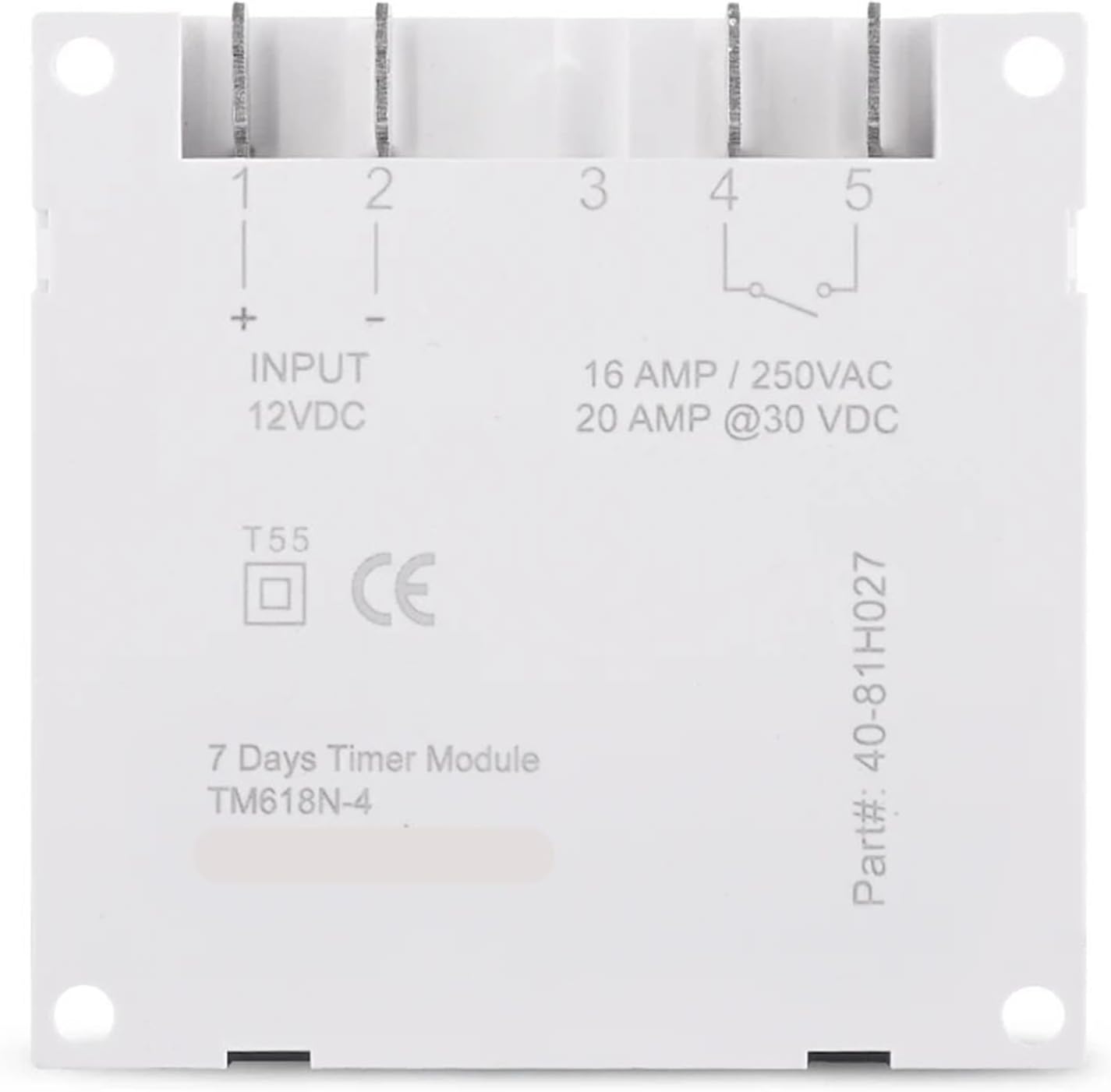 12/24 Format 12V DC Timer Switch 7 Days 24hr Programmable Time Relay Clock Controller Panel Mounted with Countdown Off Function
