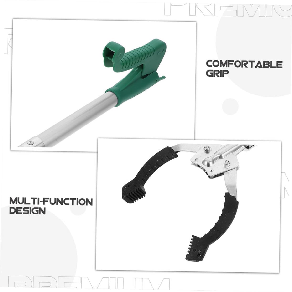 Healvian Müllgreifer Greifzange aus Kunststoff 40cm 2 Stück und Vielseitiger Anwendung mit Ergonomischem Kieferdesign und Abfallsammlung für Reinigung im Haushalt