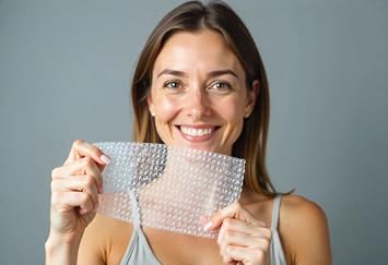 Bubble Roll Packaging 50 cm Width x 5 m Length – Paper Bubbles Packaging Perfect for Moving, Shipping – Transparent