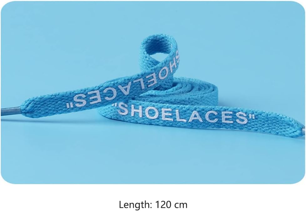4 Pairs Shoelaces Text Printed Flat Shoelaces Athletic Shoe Laces Replacement Wide Thick Solid Color Strings for Sneakers Sports Shoe Boots Skate Laces Swap 1.2M - Black White Purple Blue