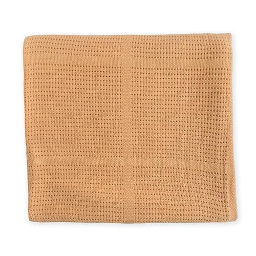 Image of Amazing Baby Cellular Blanket, Premium Cotton Knit, Ultra Soft, Breathable, Cozy Gift for Baby Boys and Girls, Favorite Toddler Blanket, 44 x 44 inches (112 x 112 cm), Butterum