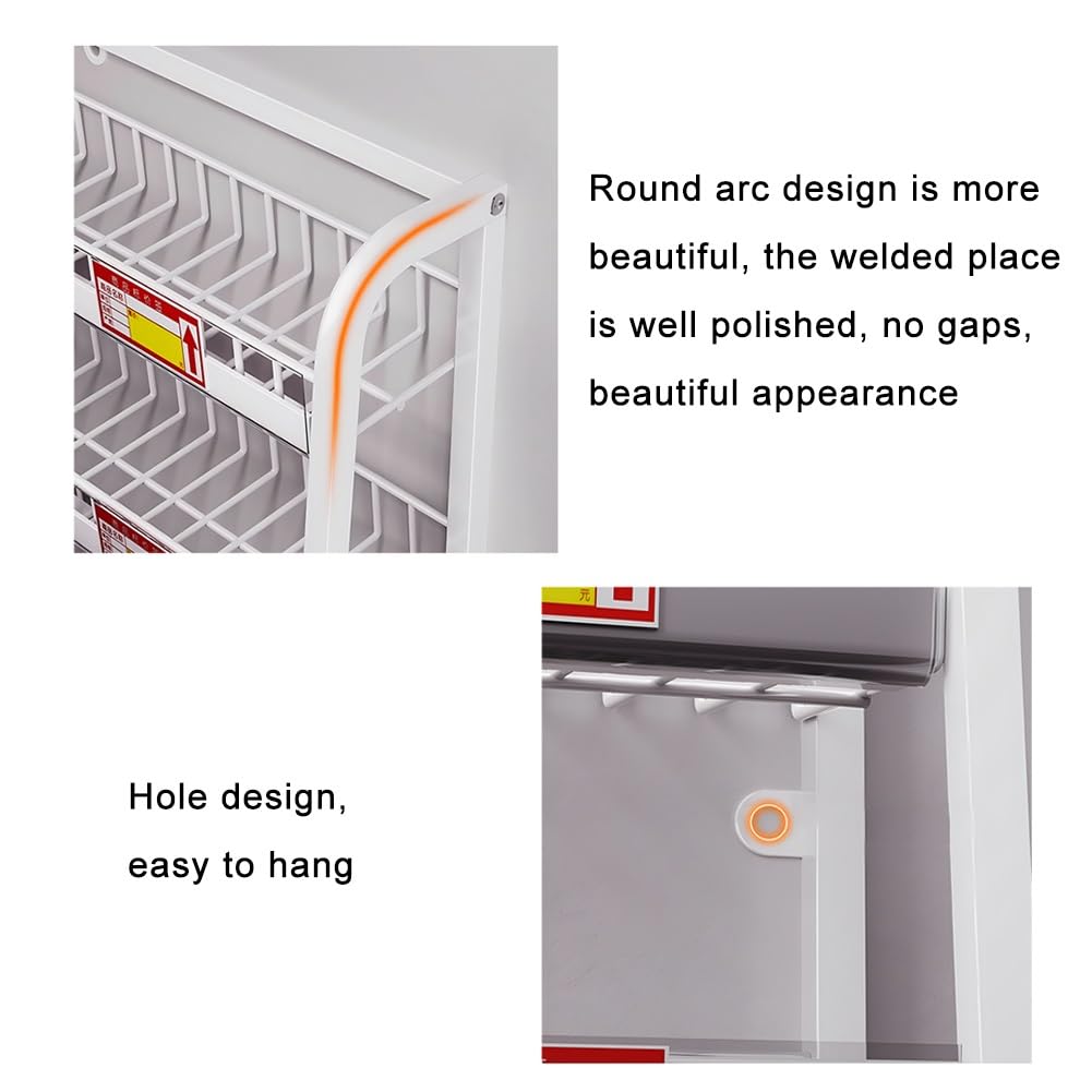 5-stöckiges Metall-Snack-Display mit Preisschild-Halter, Tisch- und Bodenständer für Kaugummi, Getränke und Snacks, perfektes Schaufenster für den Einzelhandel