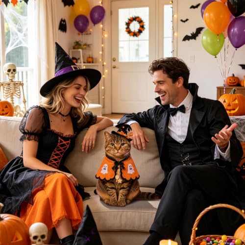 Disfraz de Halloween para gato ideal para fotografía al aire libre en familia 3
