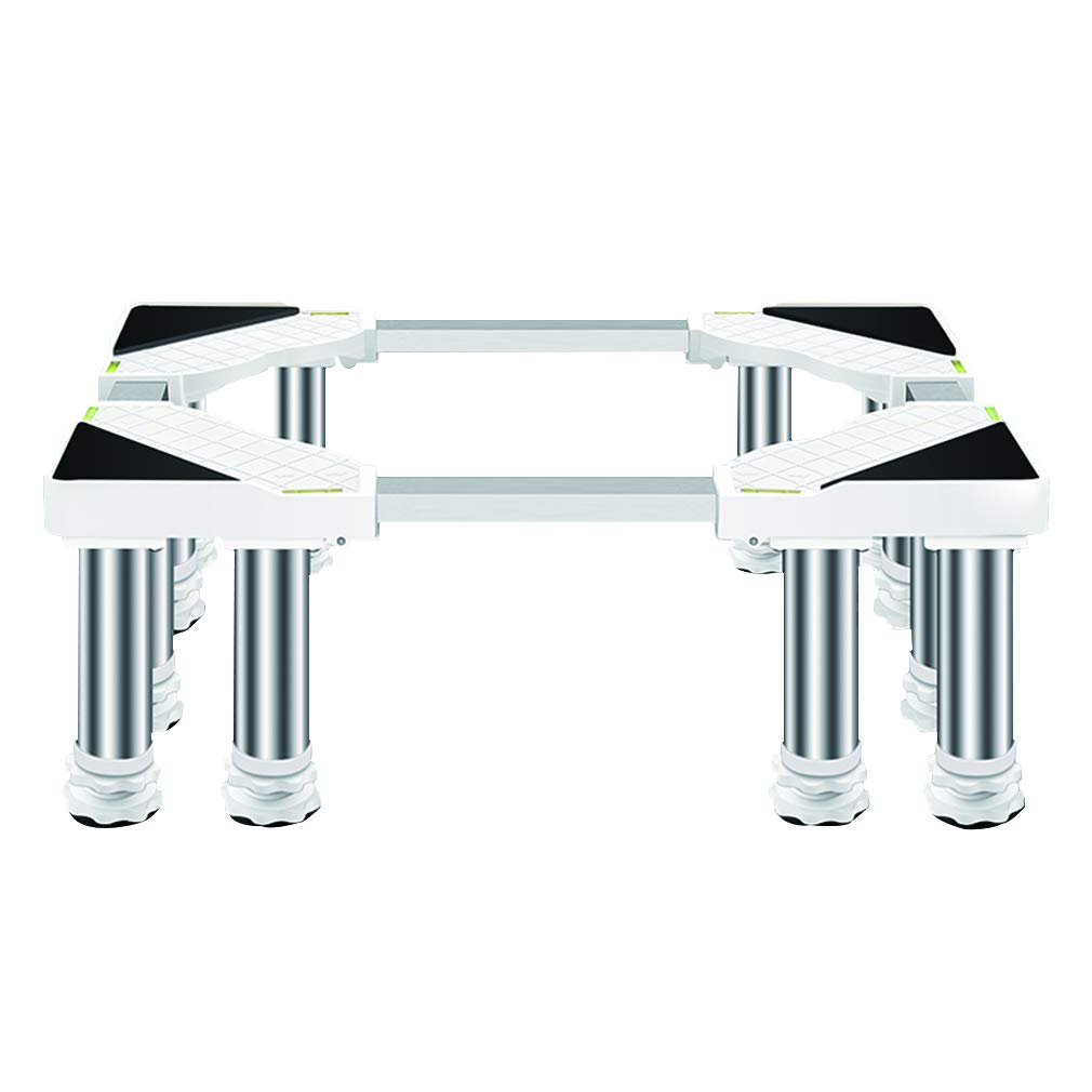 Base de soporte para lavadora, plataforma de rodillos para electrodomésticos resistente, soporte telescópico antivibración para refrigeradores y máquinas de hielo, 91-105 cm