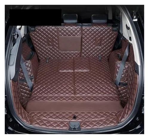Tapis coffre Mitsubishi Outlander 2016-2021 en cuir marron café imperméable