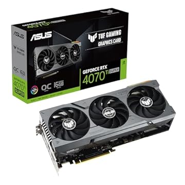 ASUS TUF RTX 4070 16GB PCIe 4.0 Gaming Placa de Vídeo Preta