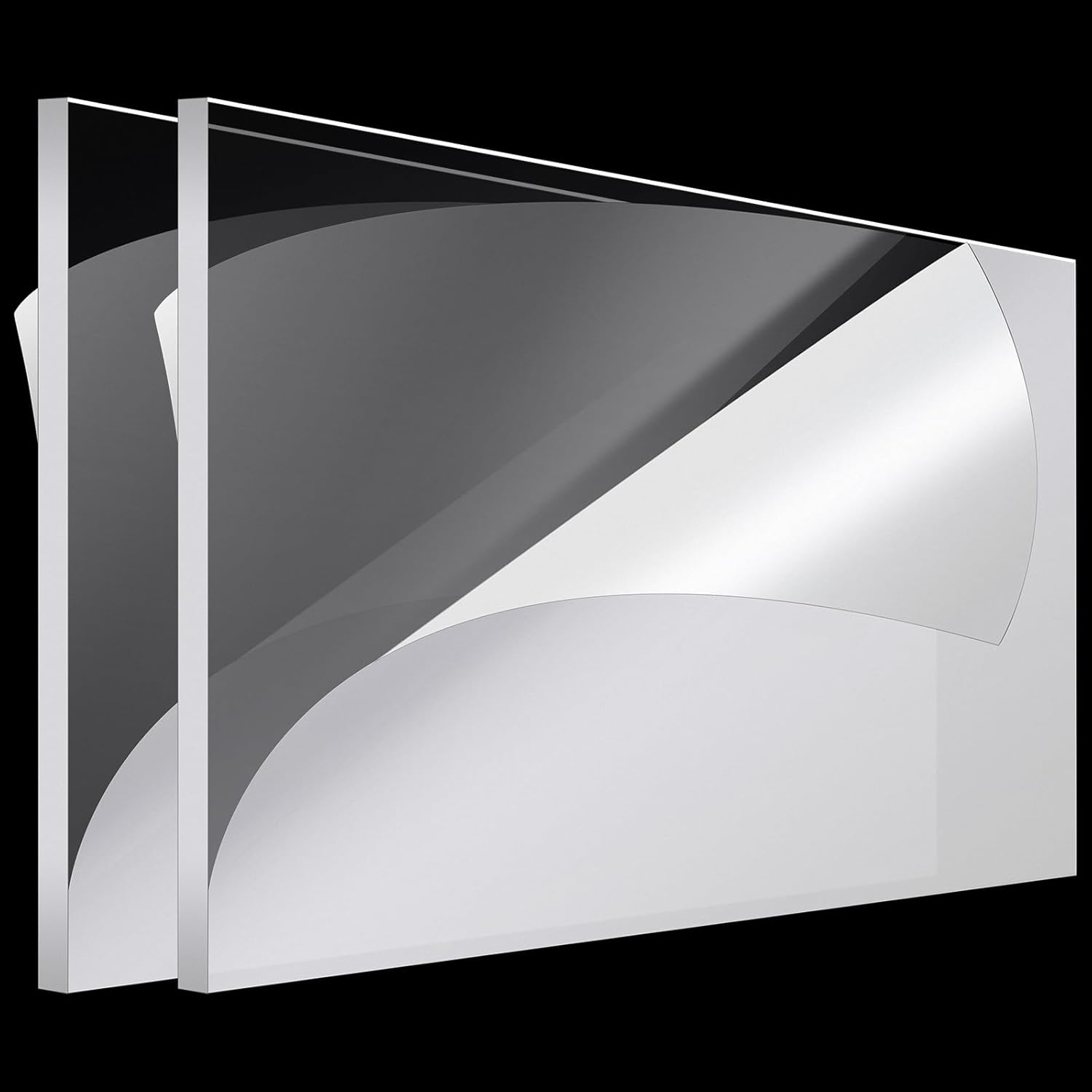 Roowest 2 Pcs 18 x 36 Inch, 1/4 Inch Thick Clear Acrylic Plexiglass Sheets Transparent Plastic Panels Sheets Cut to Size Cast Acrylic Board Panel with Protective Film for Craft DIY Project Sign Frame 18 x 36 Inch, 1/4 Inch Transparent 2