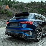 Oneway Heckdiffusor kompatibel mit Audi A3 8Y S-Line/S3 Limousine/Sportback 2020- - Schwarz glänzend