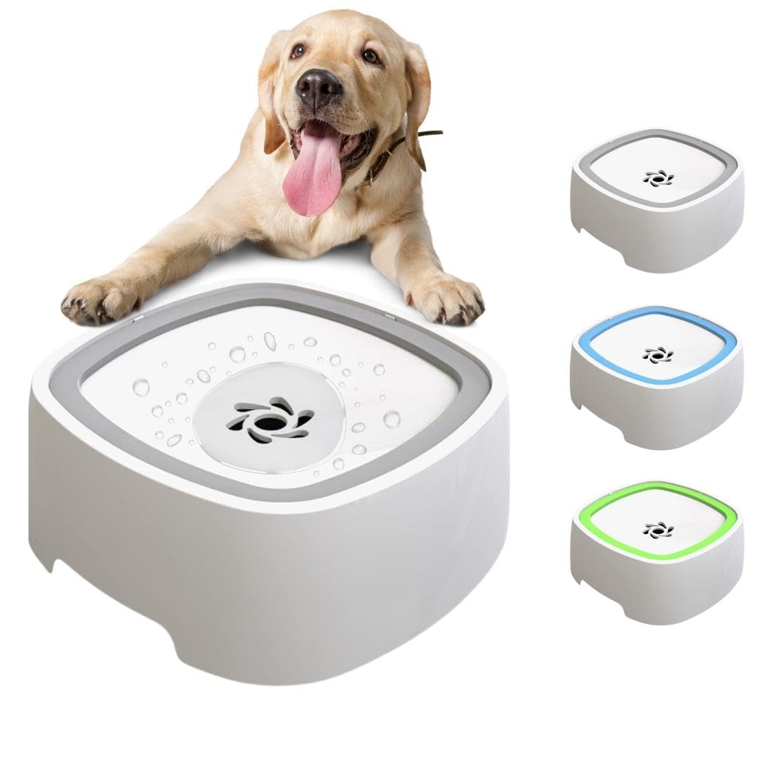 BIPETS - Bebedero Perro Antigoteo de 1,5 litros - Bebedero Antisalpicaduras Perro Grande y Pequeño - Bebedero Antigoteo Perro Resistente y Antideslizante.