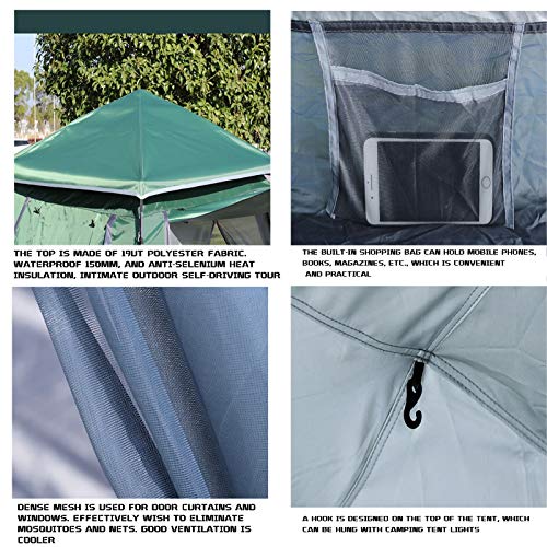 Carpa dome para camping para 3-4 personas, azul miniatura 2
