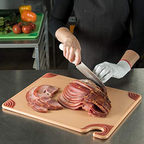 Tabla de Cortar de Plástico San Jamar Saf-T-Grip con Gancho de Seguridad, 15" x 20" x 0.5", Marrón miniatura 5