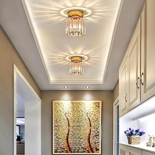 Image of ATORSE Led Ceiling Lights Fixture Semi Flush Mount Chandelier Lighting Housewarming Aureate Round