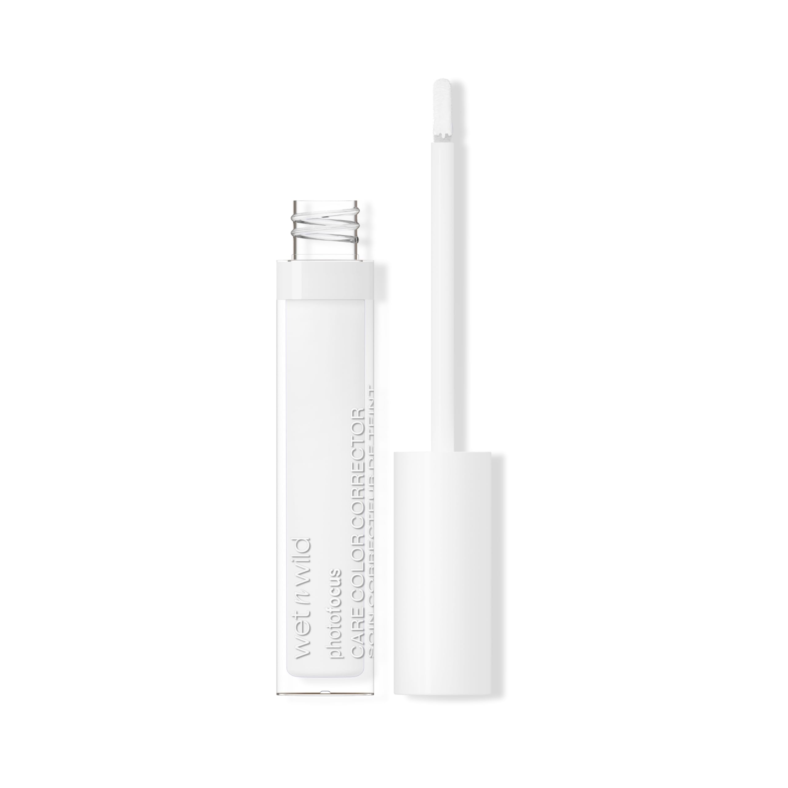 Wet n Wild Photo Focus Care Color Corrector, Corrector de Color para Ojeras e Imperfecciones, Fórmula Ligera con Ingredientes Nutritivos para Neutralizar Tonos Rojos y Oscuros, e Iluminar, Blanco