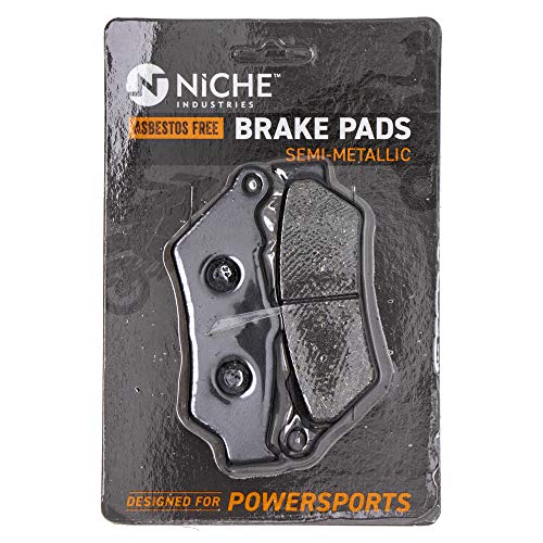 Image of NICHE Brake Pad Set for Harley-Davidson 41300169 Semi-Metallic | Harley-Davidson /BMW, Fits 2016-2019 Street 500 XG500; 1996-1997 F650ST; 2018 K1600 Bagger; 1998-2000 F650; 1999-2012 F650GS