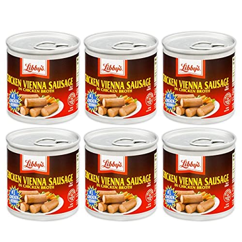 Libby's Vienna Sausage in Chicken Broth 4.6 oz. Can (6 Cans)