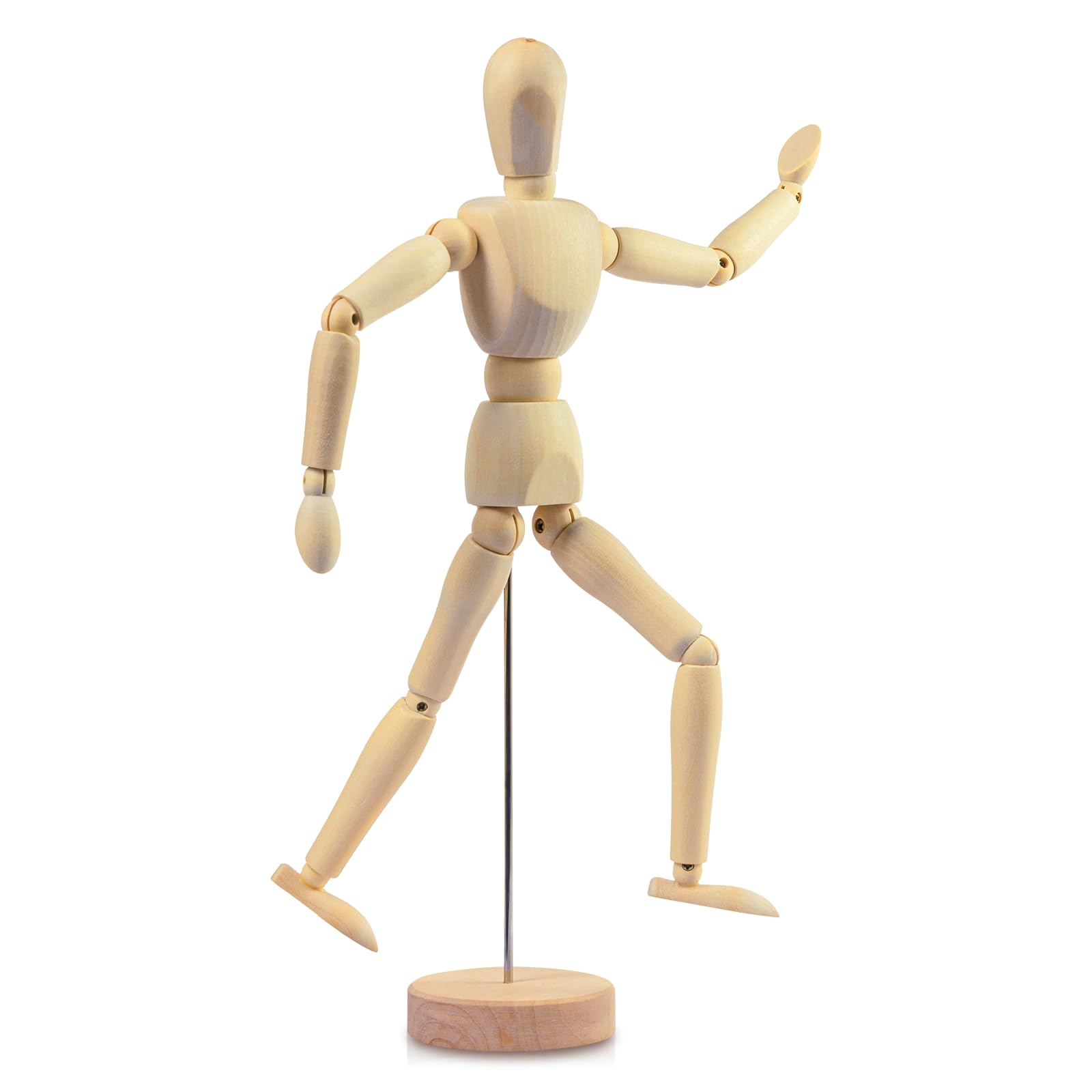 Falling in Art 12Inch Drawing Mannequin, Wooden Human Model for Art Creation, Natural