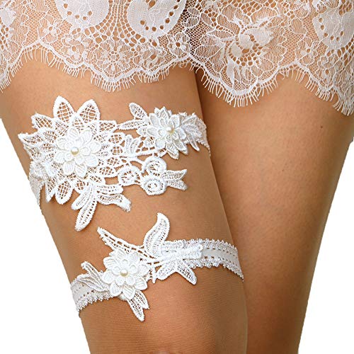 Ivory Garters for Bride Large Garters for Bride Wedding Garter Sets Bridal Accessories for The Bride Bride Garter Set