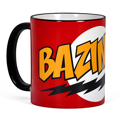 Big Bang Theory Bazinga Taza de café de Sheldon de cerámica, Color Rojo