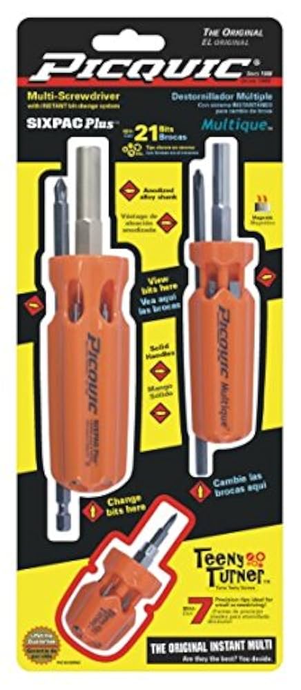 Picquic 44606 3-Multi-Driver Family Pack, Bright Orange