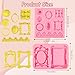 Picture Frames Silicone Mold, Mini Candy Chocolate Mold, Photo Frame Fondant Molds, Baroque Style Vintage Frame Molds for Cupcake Topper Cake Decoration Chocolate Candy Polymer Clay Gum, Set Of 2