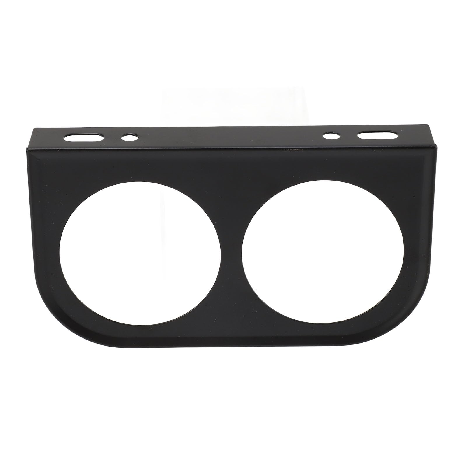 2 Hole Gauge Panel Gauge 2‑1/16 Inch 52MM Universal Metal Car Meter Mount Instrument Panel (Black)