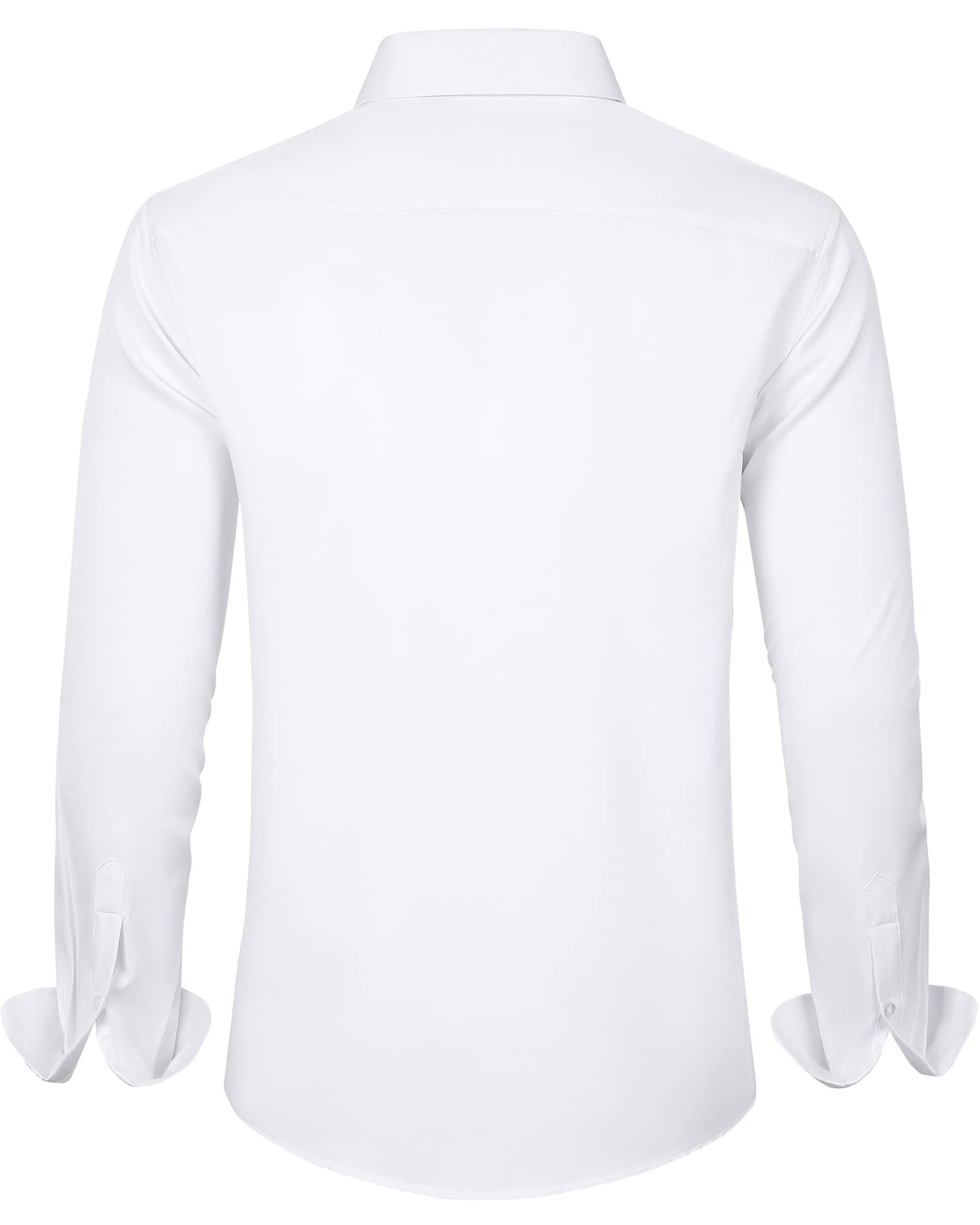 J.VER Men's Dress Shirts Solid Long Sleeve Stretch Wrinkle-Free Formal Shirt Business Casual Button Down Shirts - Image 2