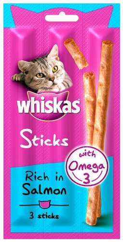 Whiskas Salmon Treat Sticks Lot de 3 (Lot de 14)