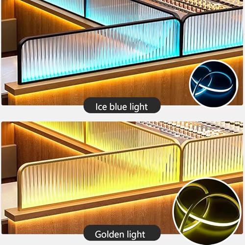 Barra de luz LED para encimera, divisor ajustable para áreas de comedor de restaurante, pantalla de separación de mesa para mayor privacidad y seguridad