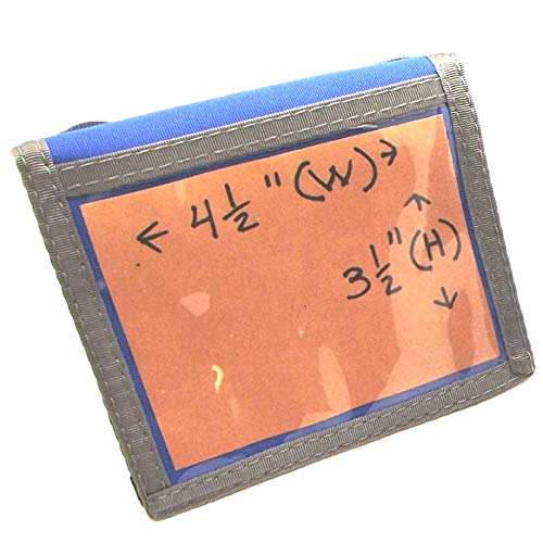 Bifold Neck ID Wallet – USA Made, Lightweight, Water-Resistant Travel Wallet with Adjustable Neckstrap, Zipper Pockets, and Clear Windows for Cards & IDs (Royal Blue with Foliage Trim)3