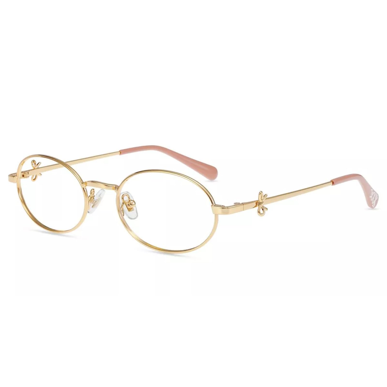 Firmoo Oval Blue Light Blocking Glasses Anti Eyestrain Bluelight Glasses for Woman, Computer Gaming Eyeglasses Bow164