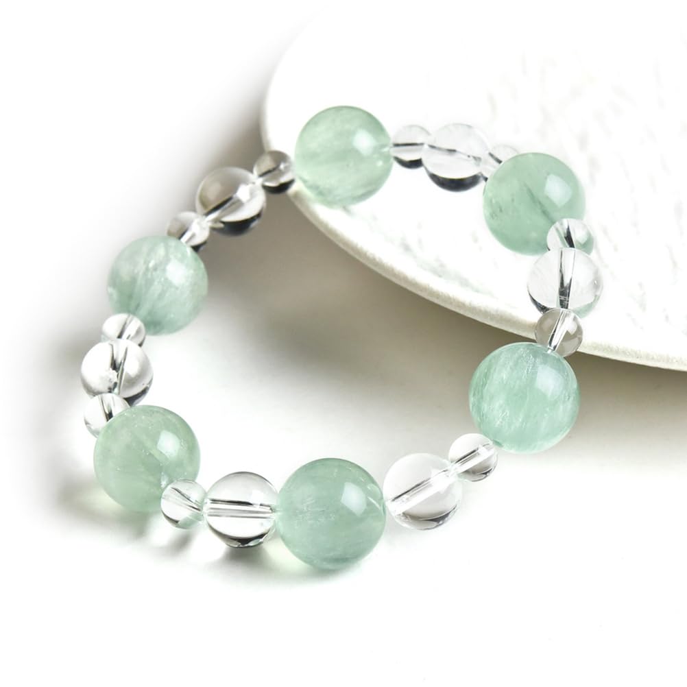 Pulseras de cuentas redondas de cristal natural para meditación y yoga