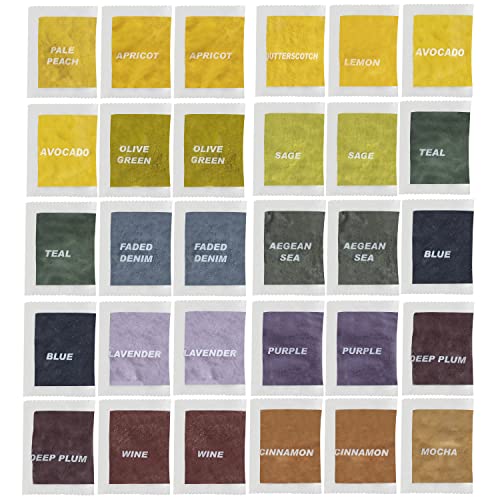 Tulip One-Step Tie-Dye Refills, Nature Earthy Colors, Permanent Fabric Dye, 30 Pack #TOP1