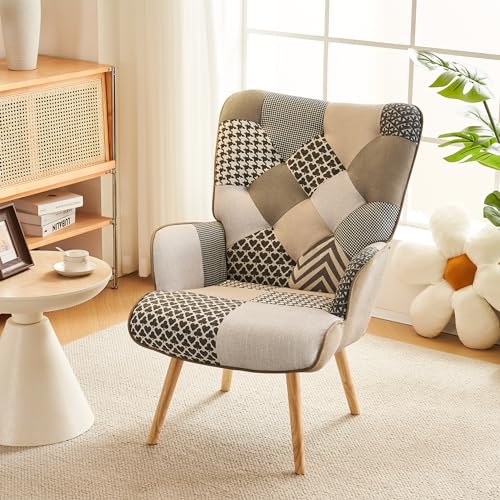 Fahomiss Accent Chair, Living Room Chair, Modern High Back Armchair,