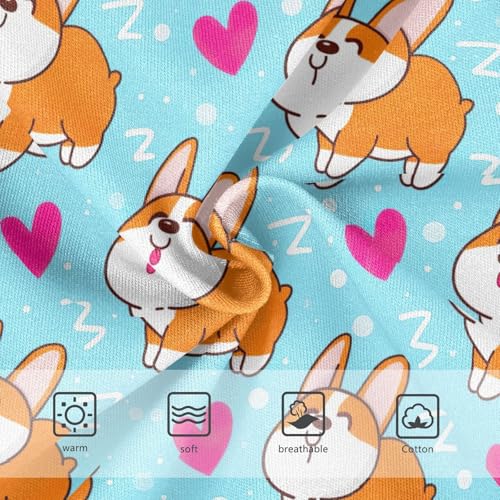 Cute Cartoon Corgi Dogs Blue Toddler Girls Underwear 2t Cotton Panties for Girl Fancy Kids Undies Briefs3