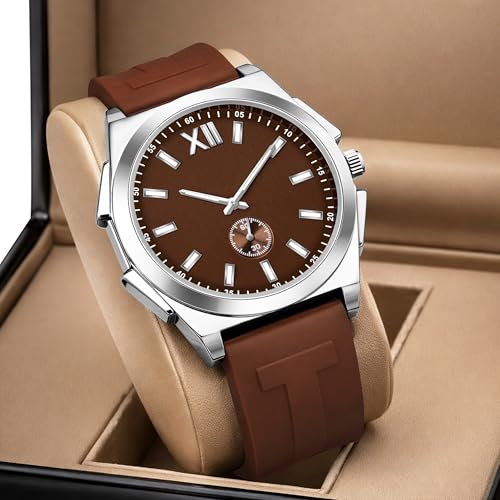 Image of styledose Men's Watch Analog Quartz with Chronograph & Silicone Strap -Casual & Formal Wrist Watch for Men