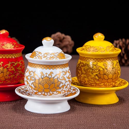 Taza de loto para agua sagrada ideal en templos y hogares 5